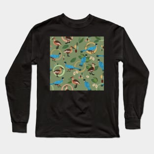 Great blue turacos and fulvous whistling ducks Long Sleeve T-Shirt